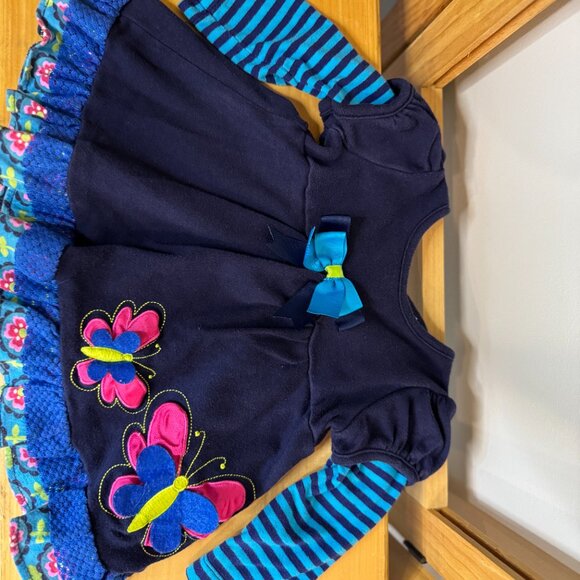 💙 Rare Too! Butterfly 2-Piece Outfit (12M) - Picture 6 of 9